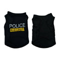 Police Dog Vest – Soft & Breathable Pet T-Shirt Jacket for Puppies and Small Dogs, Stylish Casual Polyester Outfit