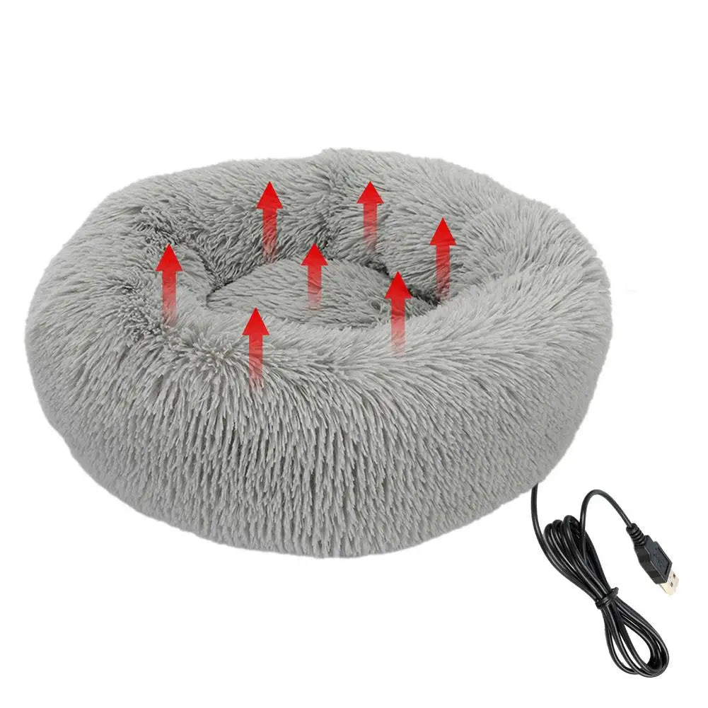 Heated Cat Bed | USB Powered Washable Pet Bed for Cats & Small Dogs | Cozy Winter Warming Pad for Indoor Comfort