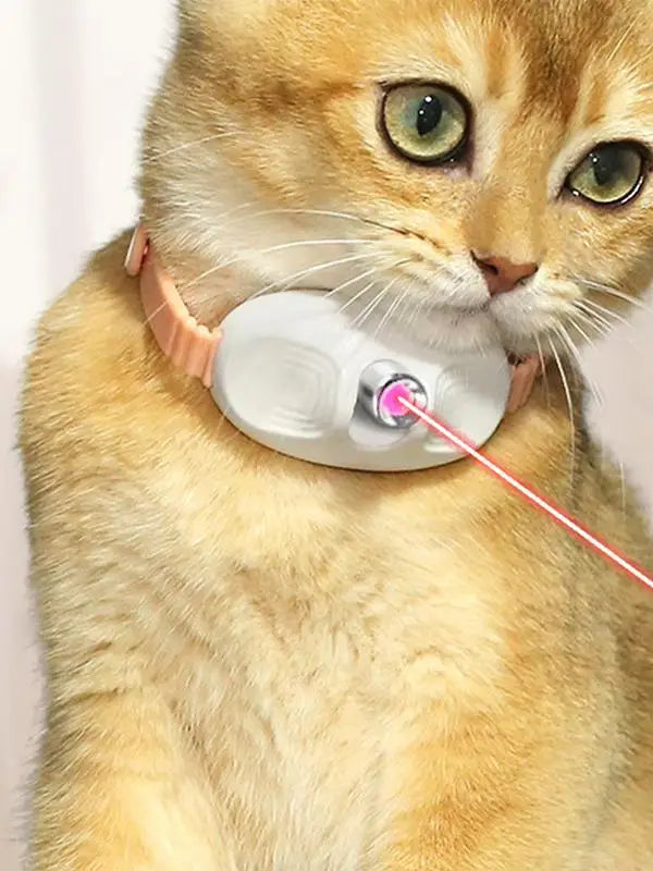 Smart LED Laser Cat Collar Toy – Automatic Interactive Laser Teasing Toy for Cats, Hands-Free Play and Exercise