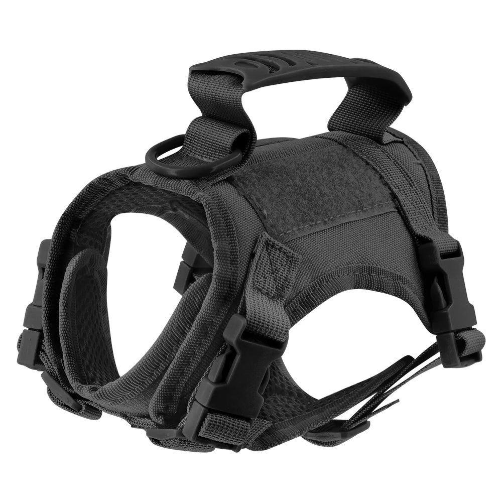 Tactical Cat & Small Dog Harness – Adjustable Military-Style Vest with Control Handle for Walking and Training