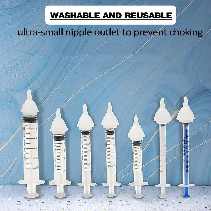 Pet Feeding Bottle with Silicone Nipple | Nursing Kit for Puppies, Kittens, Rabbits & Small Animals | Reusable Feeding Syringe Pacifier Set