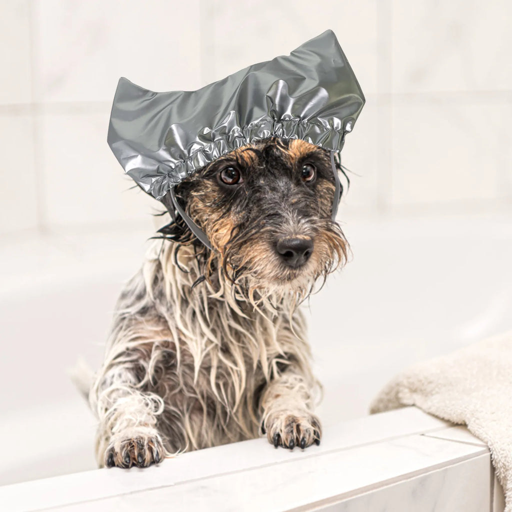 Adjustable Pet Shower Cap for Small Dogs – Waterproof Ear Protection Bath Cap for Pets