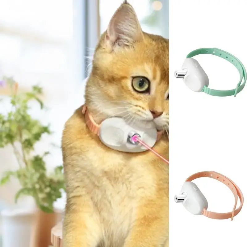 Smart LED Laser Cat Collar Toy – Automatic Interactive Laser Teasing Toy for Cats, Hands-Free Play and Exercise