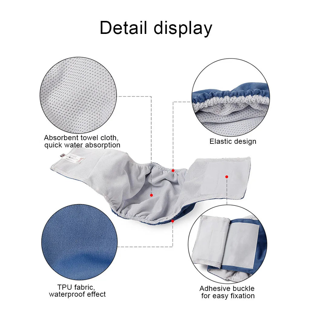 Reusable Male Dog Diaper – Washable Belly Band for Dog Incontinence, Marking, and Hygiene Care