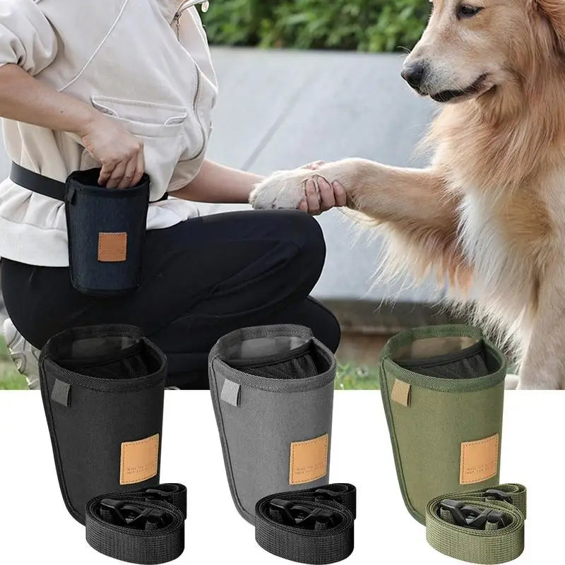 Portable Dog Treat Training Bag – Large-Capacity Snack & Reward Pouch with Adjustable Waist Strap, Perfect for Puppy Training and Outdoor Walks