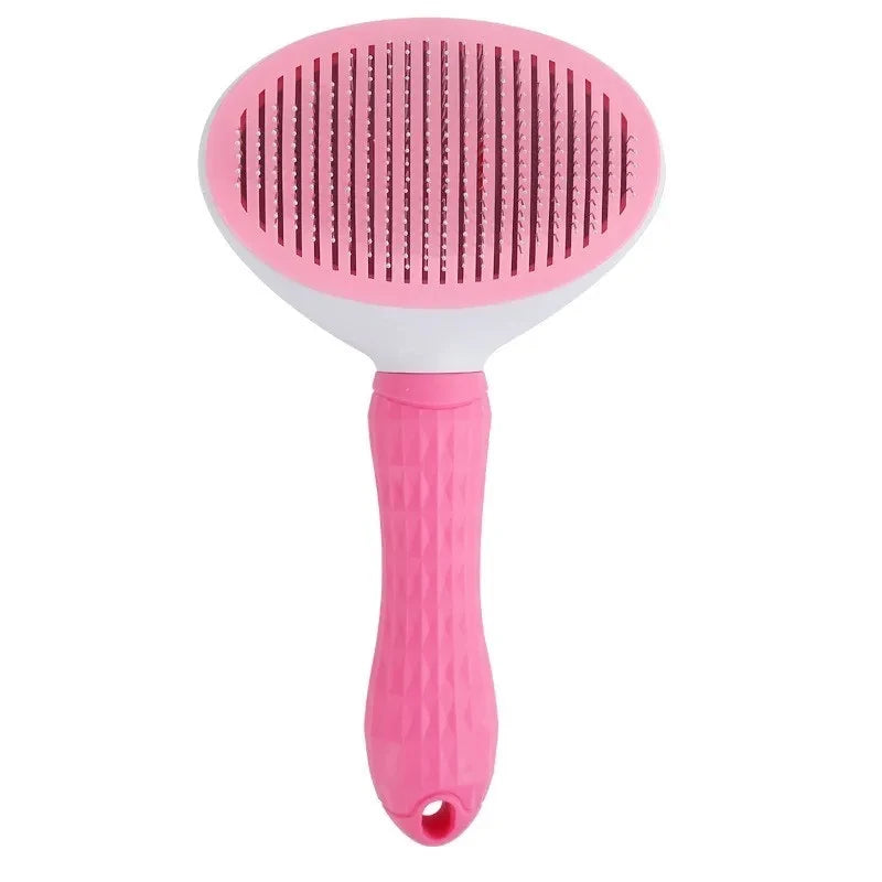 Self-Cleaning Pet Grooming Brush – Dog & Cat Hair Remover Comb | Easy Clean Dematting Tool for Shedding and Tangle-Free Fur
