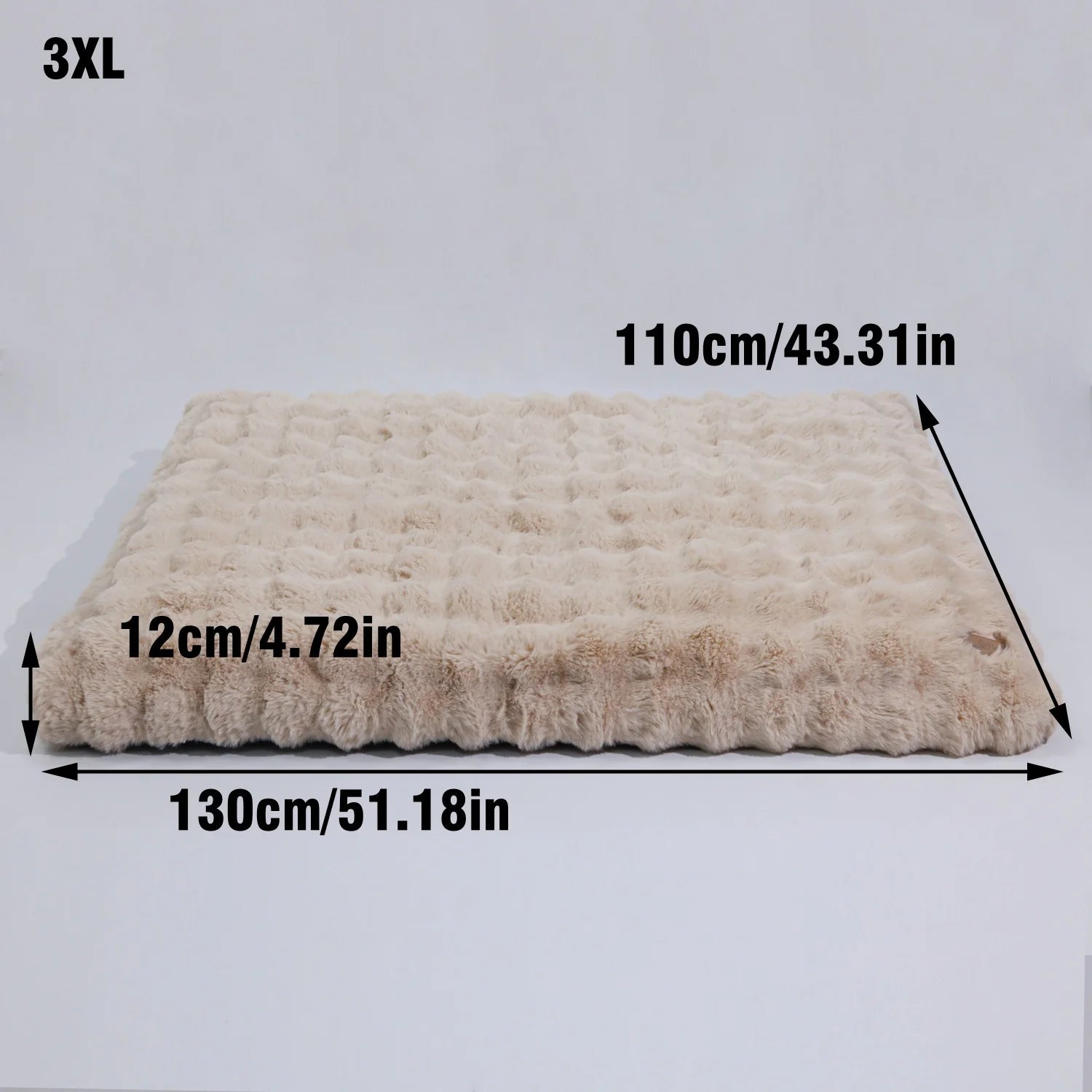 Ultra-Soft Plush Calming Pet Bed – Thick Foam Base Dog and Cat Sleeping Bed | Available in Sizes M–4XL