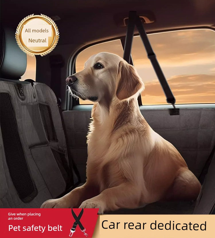 German Car Pet Seat Cover – Waterproof Rear Car Seat Protector with Safety Belts for Dogs and Puppies