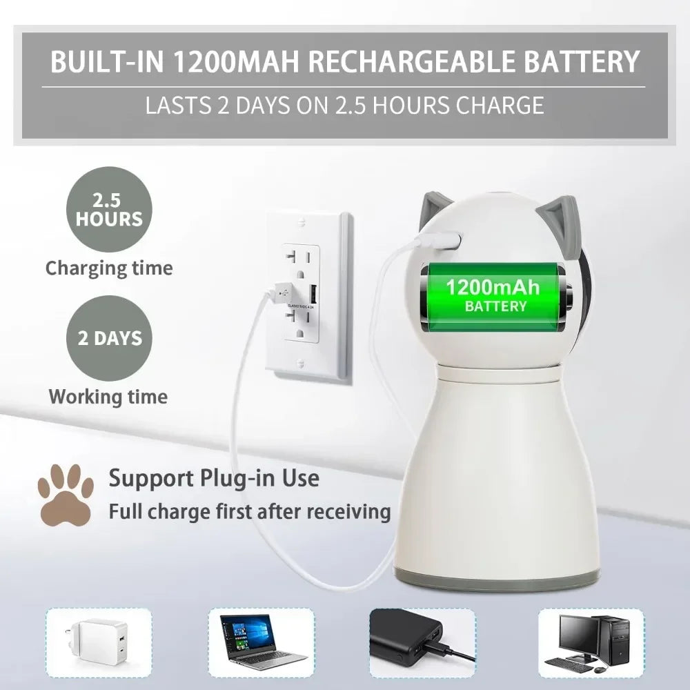 4th Generation Automatic Laser Cat Toy – Motion-Activated Rechargeable Interactive Laser Toy with Real Random Trajectory for Indoor Cats