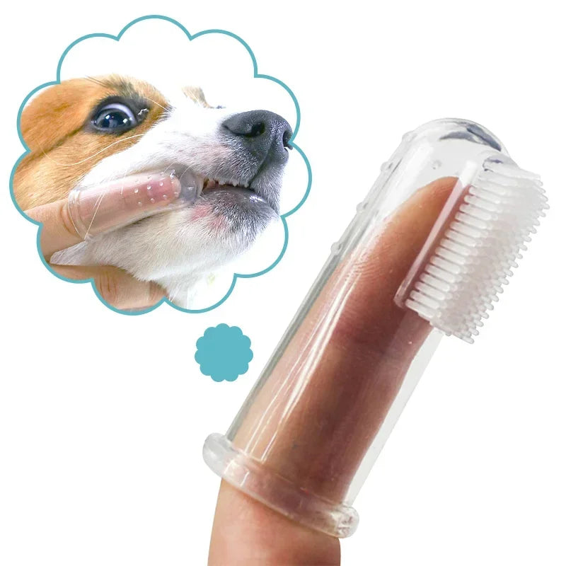 Super Soft Pet Finger Toothbrush – Silicone Dog & Cat Dental Care Tool for Bad Breath, Tartar, and Teeth Cleaning