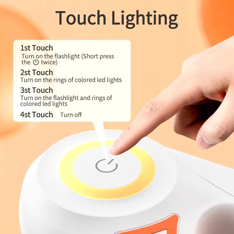 Automatic 5M Retractable Dog Leash with LED Flashlight – Durable Nylon Lead for Walking and Running