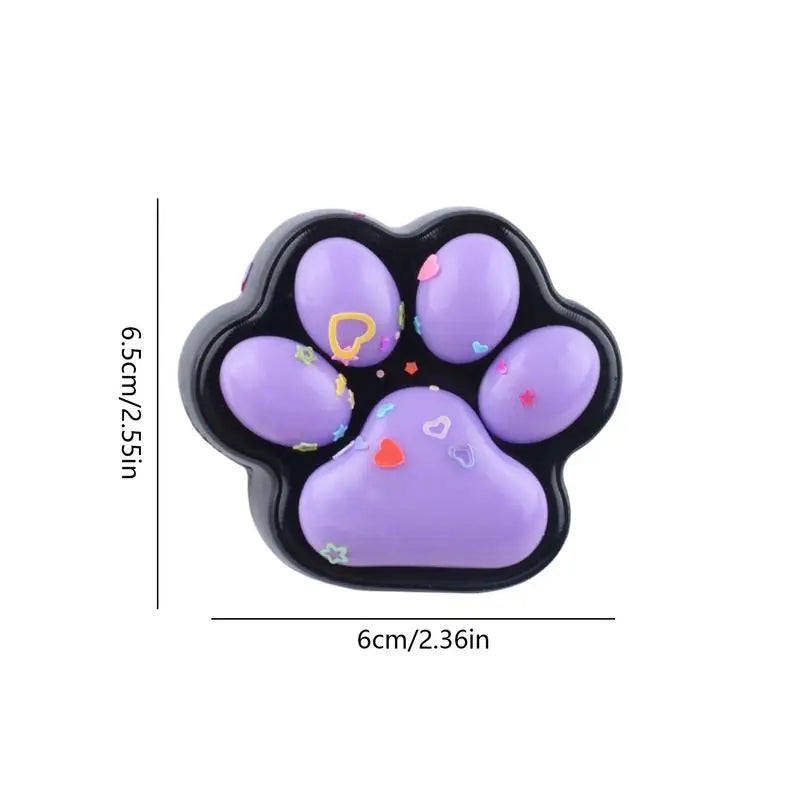 Squishy Cat Paw Fidget Toy | Anti-Stress Slow Rebound Decompression Toy | Cute Bling Squeeze Gift for Kids & Adults