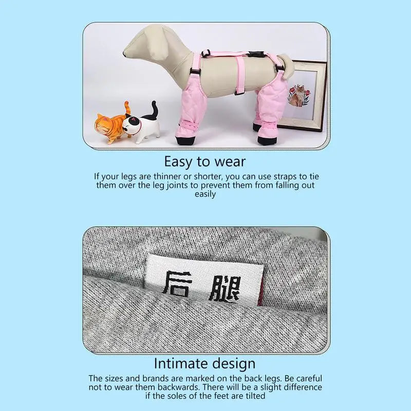 Waterproof Dog Boots with Leggings – Anti-Slip, Dirty-Proof Paw Protection for Winter Outdoor Walking