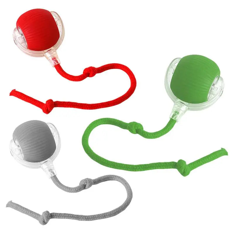 Rechargeable Electric Cat Ball Toy | Smart Automatic Rolling Ball with Faux Tail | Interactive Pet Toy for Cats & Dogs | Imitates Real Movement for Training & Play