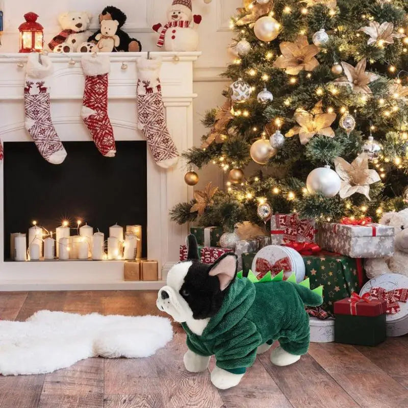 Dinosaur Design Pet Hoodie | Soft & Warm Dog and Cat Costume | Funny Dinosaur Outfit for Small & Medium Pets