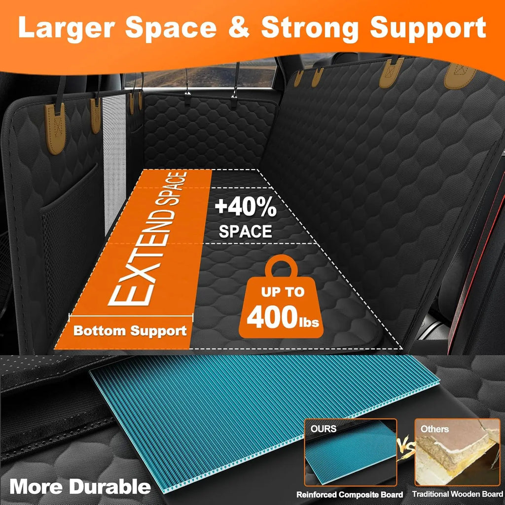 Waterproof Foldable Dog Car Seat – Pet Travel Safety Hammock & Rear Seat Protector for Cars, SUVs, and Trucks