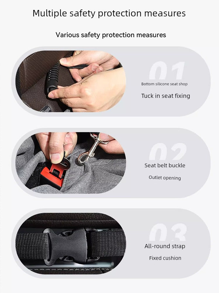 German Car Pet Seat Cover – Waterproof Rear Car Seat Protector with Safety Belts for Dogs and Puppies