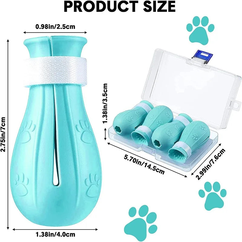 Cat Bath Anti-Scratch Shoes – Adjustable Cat Paw Protectors for Grooming & Bathing | Soft Cat Claw Covers for Safe Washing and Nail Care