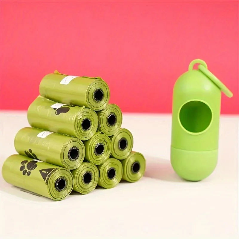 Biodegradable Pet Waste Bags – Extra Thick Eco-Friendly Poop Bags for Dogs & Cats with Portable Dispenser