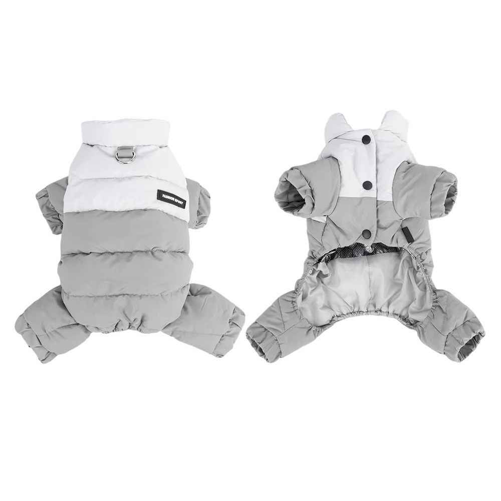 Winter Warm Waterproof Dog Jacket – Four-Leg Jumpsuit for Small and Medium Dogs, Perfect for Chihuahuas and French Bulldogs