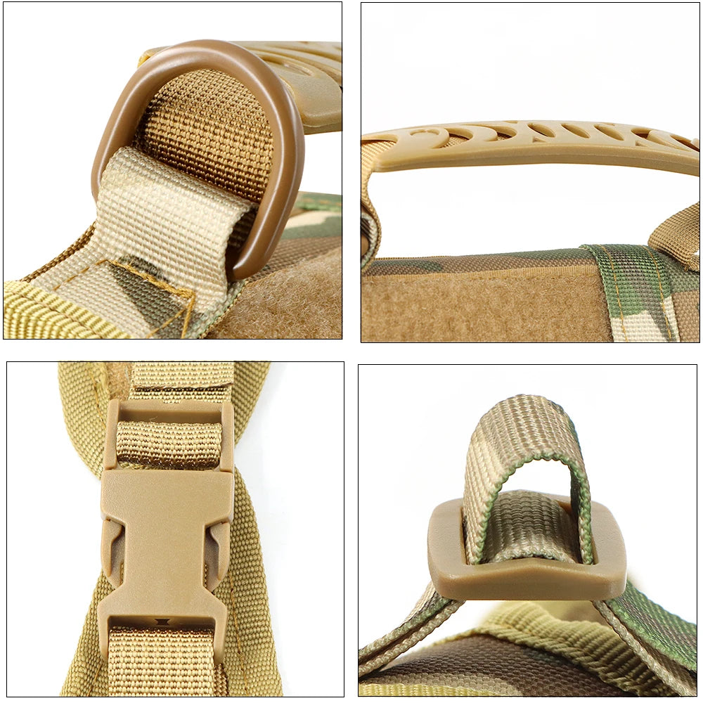 Tactical Cat & Small Dog Harness – Adjustable Military-Style Vest with Control Handle for Walking and Training