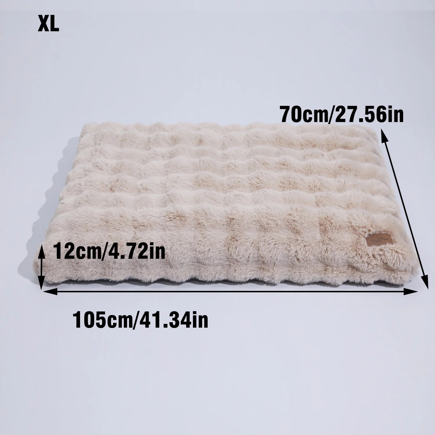 Ultra-Soft Plush Calming Pet Bed – Thick Foam Base Dog and Cat Sleeping Bed | Available in Sizes M–4XL